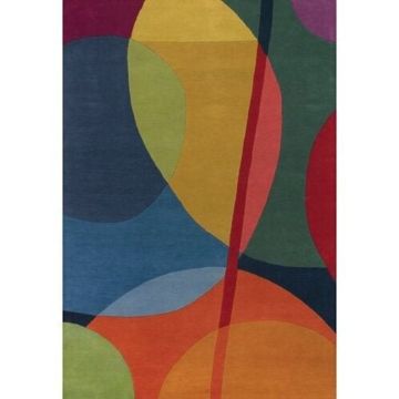 Harlow Brivo Abstract Modern Multi Handmade Wool Carpet 