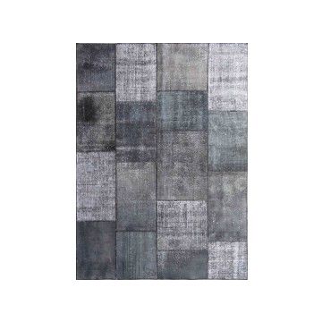 Rugsville Vintage Turkish Overdyed Patchwork After Dark Rug 6x9