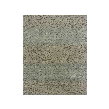 Rugsville Clouds Blue Beige Wool & Silk Carpet 6' x 6'