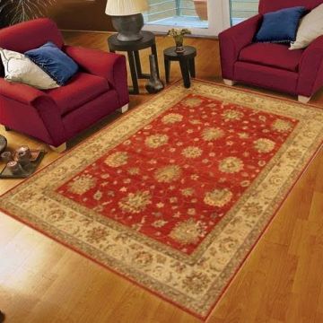 Rugsville Antique Persian Vegetable dyes Red Wool Carpet-8' x 10'
