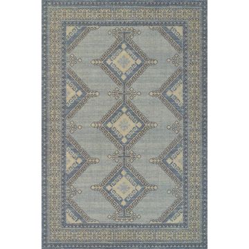 Anatito Anati10 Blue Wool Handmade Carpet 5'3" x 7'6"