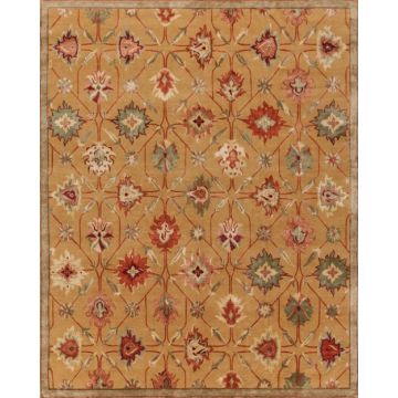 Palmettes Intro Oriental Gold  Handmade Wool Carpet 