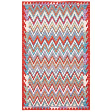  Tuscan Red Beige Bohemian Handmade Wool Carpet 