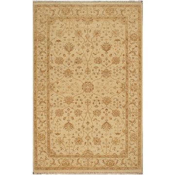 Rugsville Vegetable Dyes Beige Wool Carpet 5' x 8'