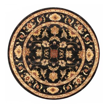 Rugsville Antique Persian Vegetable dyes Black Wool Carpet 4' x 4'