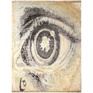 Rugsville Modern Art Multi Wool Silk Oxydye Carpet 8' x 10'
