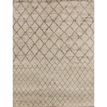 Rugsville Moroccan Beni Ourain Ahfir Beige Brown Rug 13783 8x10