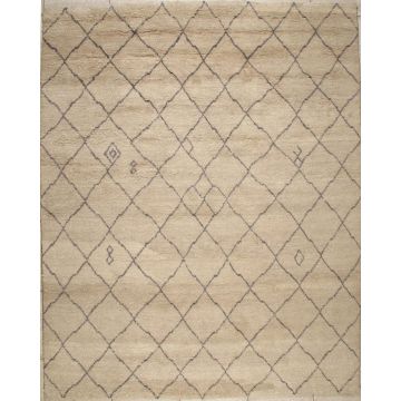 Rugsville Moroccan Beni Ourain Maara Beige Brown Rug 13782 8x10