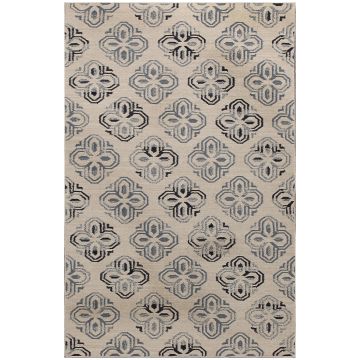 Rugsville Moroccon Beige Wool Carpet 5' x 8'