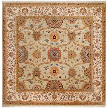 Rugsville Mugal Green Gold Carpet 10075