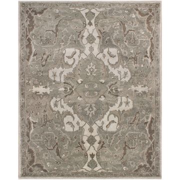 Rugsville Nolan Persian Style Gray Wool Carpet