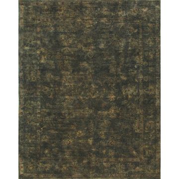 Rugsville Overdyed Dark Green Wool Carpet 8' x 10'