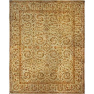 Rugsville Overdyed Light Grey Wool Carpet 8' x 10'