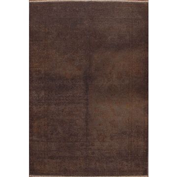 Rugsville Traditional Overdyed Gray Wool Carpet 6' x 9'