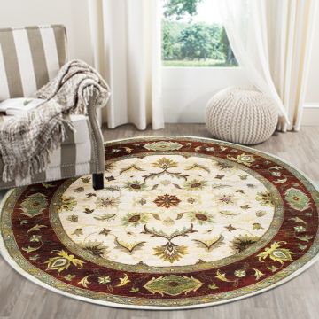 Rugsville Royal Styles Vegetable Dyes Beige Rust Wool Carpet 10201