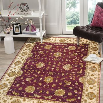 Rugsville Ivette Persian Dark Purple Floral Hand Knotted Wool Carpet 8' x 10'