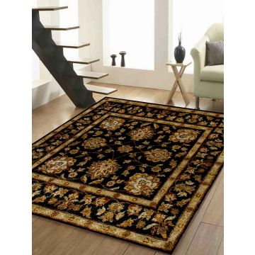 Rugsville Vegetable Dyes Ziegler Black Wool Carpet 4'x4' Square