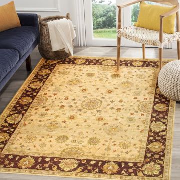 Rugsville Ziegler Traditional Floral Beige Brown Wool Carpet 8' x 10'