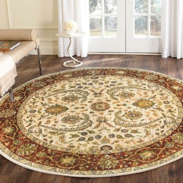 Rugsville Ziegler Traditional Beige Rust Wool Carpet 8' x 8' Round