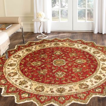 Rugsville Ziegler Rust Beige Square Wool Carpet 10428