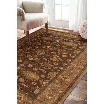 Rugsville Persian Graham Brown Wool carpet 5' x 8'