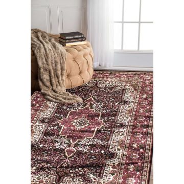 Rugsville Astrella Kashmir Silk Hand knotted Red Carpet  4' x 6'