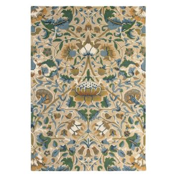 William Morris Bruna Floral Handmade Blue Wool Carpet