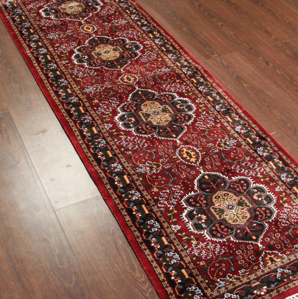 Rugsville Silk Kashmir Carpet Hand knotted Red Carpet ...