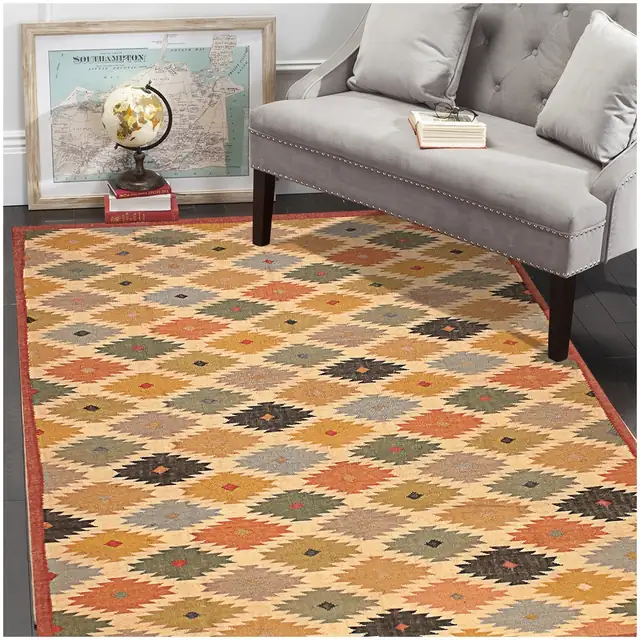 Populous, Flatweave dhurrie · 6′ × 9′